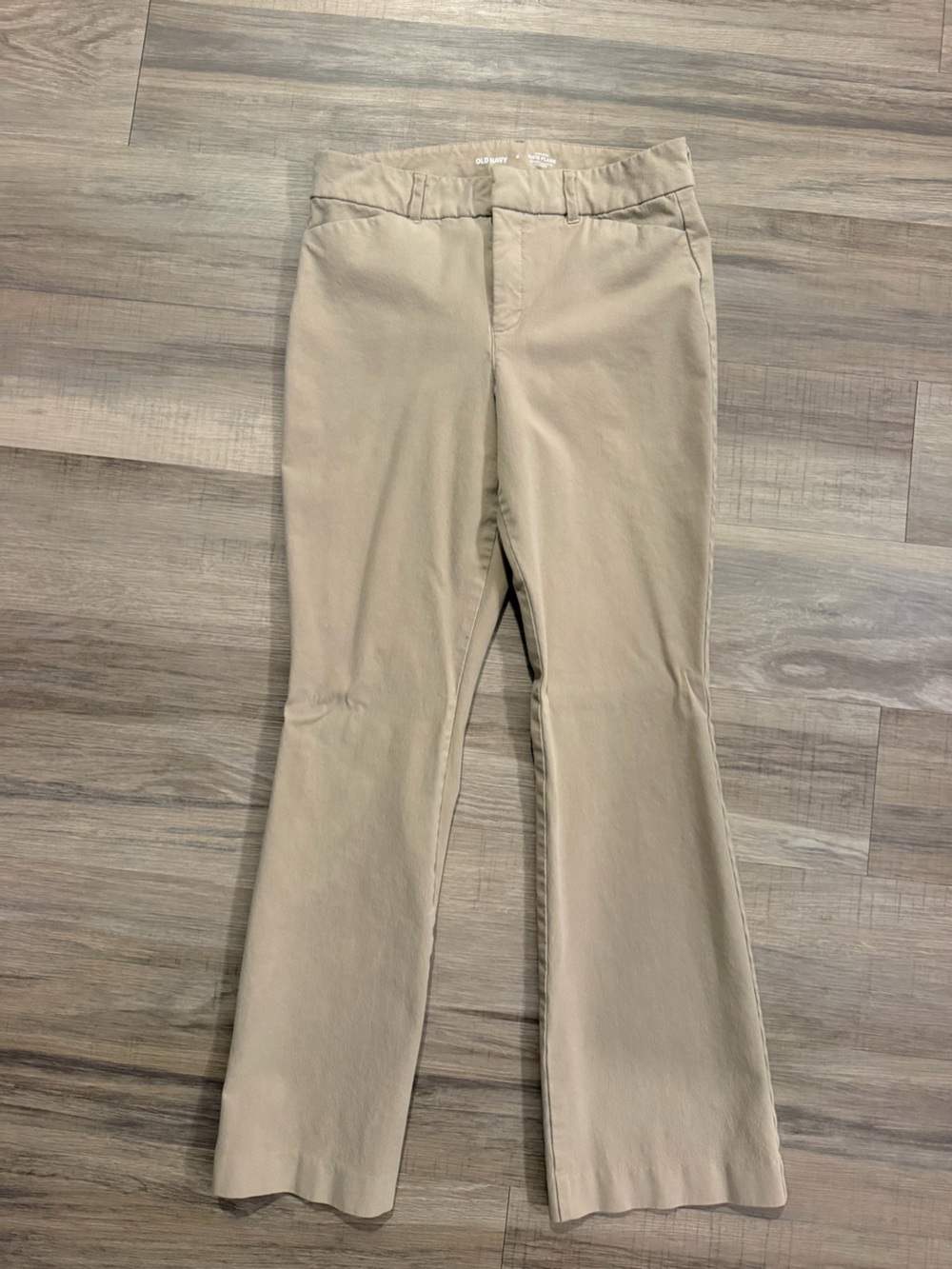 Old Navy High-Rise Pixie Flare Pants, Khaki, Women's Size 8